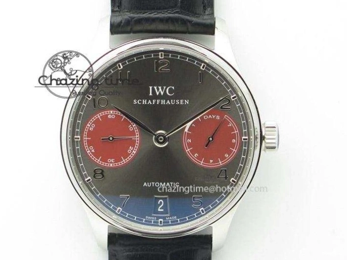 MIROTIME 0324 Portuguese IW545407 Black Dial ZF 1:1 Best Edition On Dark Blue Leather Strap DailyWear 7337